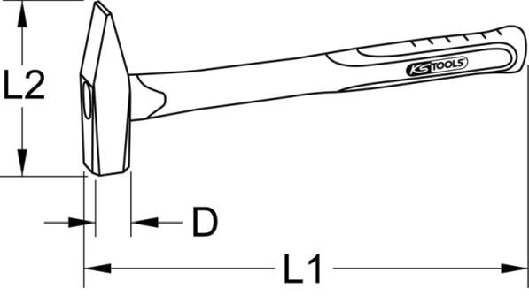 KS TOOLS Lukkosepän vasara 142.1401